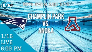 Boys Swimming \u0026 Diving: Champlin Park @ Anoka | Champlin Park HS | Anoka HS | QCTV