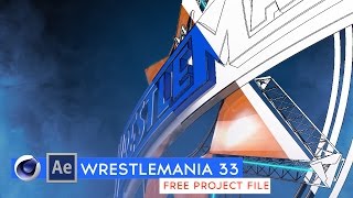 Wrestlemania 33 Opener Animation with AEC WORKFLOW better than Cineware |After effects| |Cinema 4D|