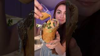 Deep fried chipotle burrito! #foodie #shorts #eating #chipotle #burrito #takis #