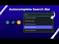 React Search Bar Autocomplete Tutorial