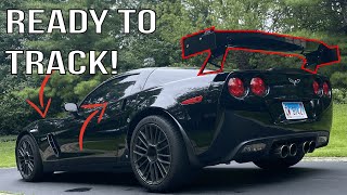 C6 Z06 get some Track Mods! APR Performance GTC-500 Wing and more! Part 1