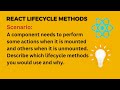 React Interview Prep: Lifecycle Methods for Component Mounting and Unmounting #ReactInterview