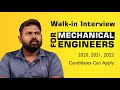 #Walkin #Interview For #Mechanical #Engineers @Meccoimbatore