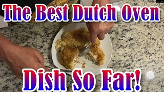 Texas Style Chicken Cordon Blue | Dutch Oven Cooking Over Coals