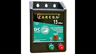 Zareba DC powered electric fence install to protect beehives.