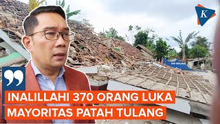 Ridwan Kamil: 370 Orang Luka akibat Gempa Cianjur Mayoritas Patah Tulang