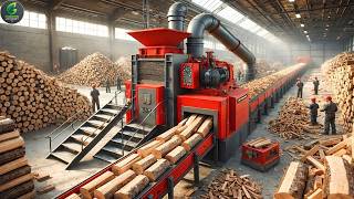 Inside the largest sawmill – How giant logs are transformed into sawn planks (The entire process)