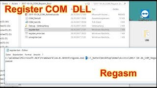 Register COM DLL with RegAsm. ActiveX Controls, .tlb,