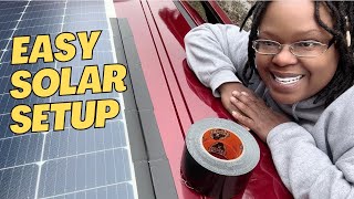 Living In A Minivan: Easy 200W Solar Setup #abiyahbina #vanlife #solar