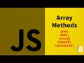 #07 join split concat indexof  lastindex Array Methods | Learn JavaScript
