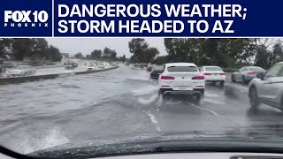 Los Angeles flooding, Sierra Nevada snow: Major storm system moves toward Arizona | FOX 10 Phoenix
