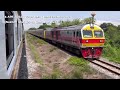 นั่งรถไฟฟ้า ต่อรถไฟไปปากท่อ วันที่ 6 เม.ย.65 travelling to pak tho by electric u0026ordinary train 4k