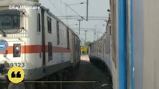 Ahmedabad \u0026 Vishakhapatnam Express Overtakes Solapur demu while Solapur Pune Intercity Skips Pakni