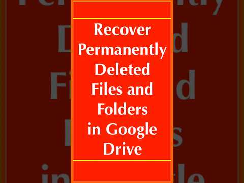 Как восстановить окончательно удаленные файлы и папки на #Google #drive