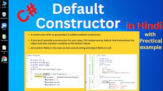 C# Default Constructor | In Hindi