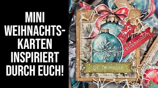 Mini Weihnachtskarten mit tuck spot - inspiriert durch EUCH! Einfach & schnell gemacht!