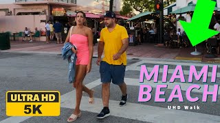 Miami Beach 4K Walk. Long Walking Tour!