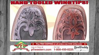BootDaddy with Lucchese Cowgirl Commanche Hand Tooled Wingtip Cowboy Boots