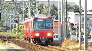 [非常ブレーキ] 名鉄6800系 6809F(試運転)試28レ 藤川駅急制動試験！