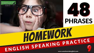 48 HOMEWORK phrases | English Speaking Practice | Sentences in English