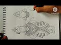 ashadi ekadashi special drawing of lord vithal and goddess rukhmini directly using black gel pen