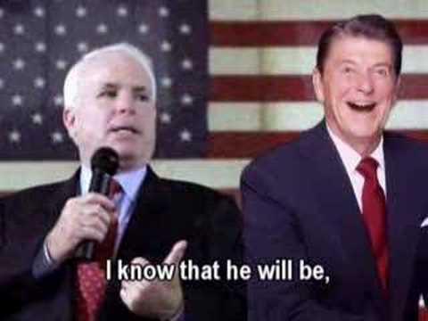 The Ghost Of Ronald Reagan Endorses McCain - YouTube