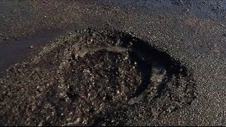 January thaw bring outs the potholes