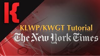 KLWP and KWGT Tutorial - New York Times RSS Komponent (RSS is FREE, FULL articles are limited)