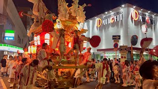 2024.7.23菅原神社夏祭り　加美細田町　だんじり曳行　大阪府大阪市平野区