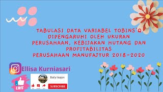 tabulasi data tobinsq pada perusahaan manufaktur tahun 2018 2020