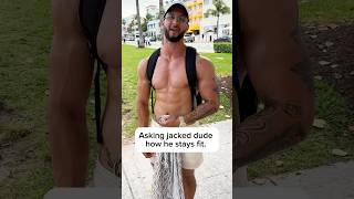 Asking jacked dude how he got so fit. #workout #miami #fitness