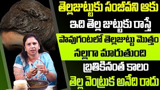 ఇది తెల్ల జుట్టుకు రాస్తే పావుగంటలో తెల్లజుట్టు మొత్తం నల్లగా మారుతుంది | White Hair To Black Hair |