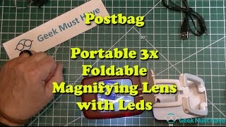 Portable 3X Magnifying Lamp, 3 5mm 4 pin jumpers Postbag GMH-032