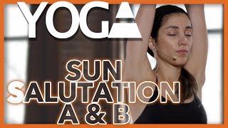 Ashtanga Vinyasa Yoga | Sun Salutation A and B | 5 Minute Flow | Surya Namaskar A \u0026 B