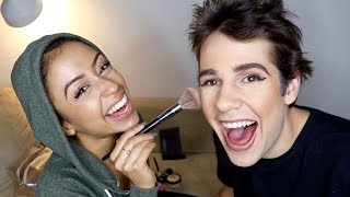 GIRLFRIEND DOES MY MAKEUP!!