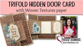 Trifold Hidden Door fun fold card with 1 Sheet of Cardstock