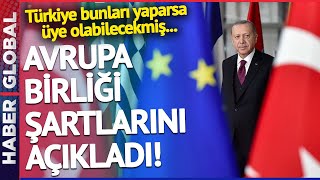 BAK SEN ŞU İŞE! Avrupa Birliği Şartları Açıkladı! Türkiye Bunları Yaparsa AB'ye Girebilecekmiş...