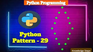 #11.29 Hollow Diamond Star Pattern in Python | Star Pattern | Python Pattern Programs