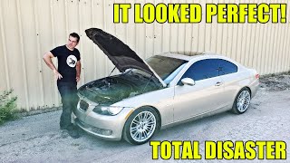 You Won’t Buy Auction Cars Sight Unseen After This Video. Twin Turbo BMW Fail! (Fixed It Though)