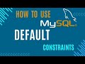 MYSQL: DEFAULT Constraint