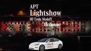 APT Light Show 60 Tesla ModelY accurately linked #apt  #lightshow  #tesla  #modely