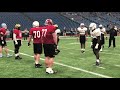 OLine vs DLine one on one drills