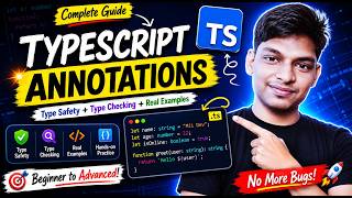 #3 Understanding Type Annotations in TypeScript #typescript #react #nodejs #webdevelopment