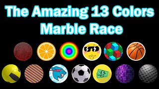 The Amazing 13 Colors Marble Race ASRM in Algodoo