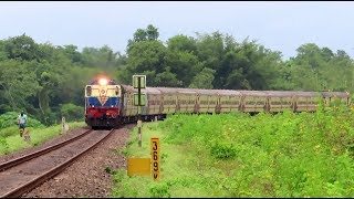 Bang Bang Alco On Fire !! Tremendous Honking MLDT WDM3A with Dekargaon Intercity : Indian Railways