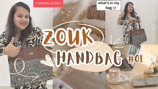 ZOUK - Bag Review \u0026 What's in My BAG 👜💖||  #collab #zouk #handbags