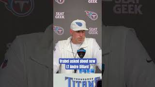 #Titans HC Mike Vrabel asked how LT Andre Dillard has handled things so far #shorts #titanup #nfl