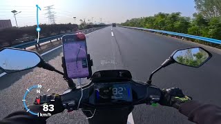 骑九号电摩上高速，上来就遇到大堵车…… 九号电动