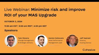 Minimize risk and improve ROI of your MAS Upgrade