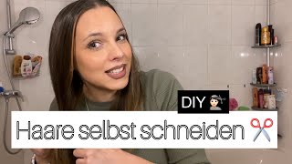 Haare selbst schneiden - Spitzen schneiden DIY 💇🏻 Lockdown Friseur Katja Daniel 😂